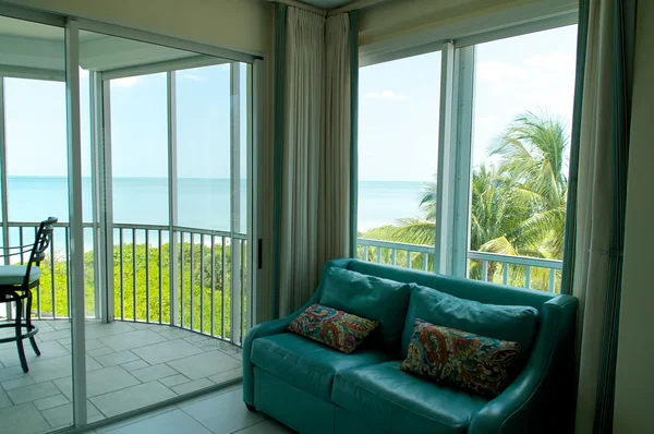 empty room overlooking gulf of mexico