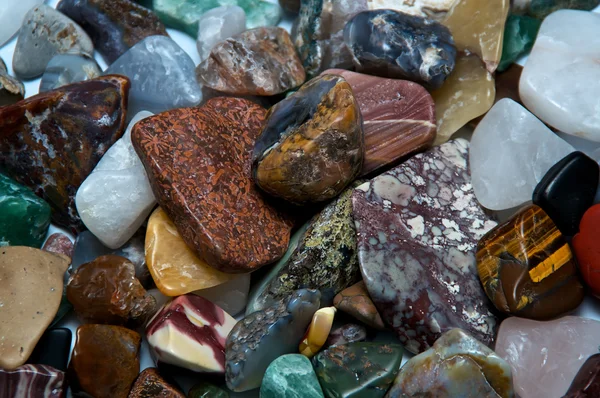 Polished tumbled rocks detail — Stock Photo, Image