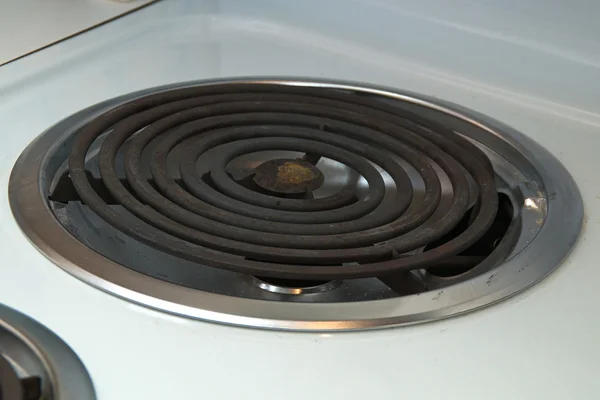Electric heating element on stove — Stock Photo, Image