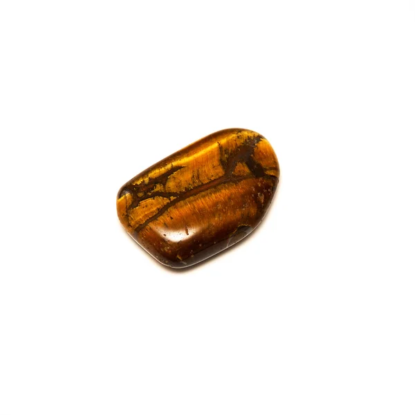 Tigers eye stone over white — Stock Photo, Image