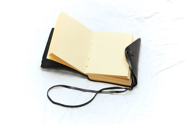 Leather bound blank journal — Stock Photo, Image