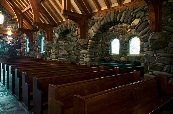 Piękny Kościół Anns Stone Chapel Kennybunkport Maine Jasny Letni Dzień — Zdjęcie stockowe