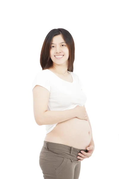 아름 다운 아시아 임신한 여자 — 스톡 사진