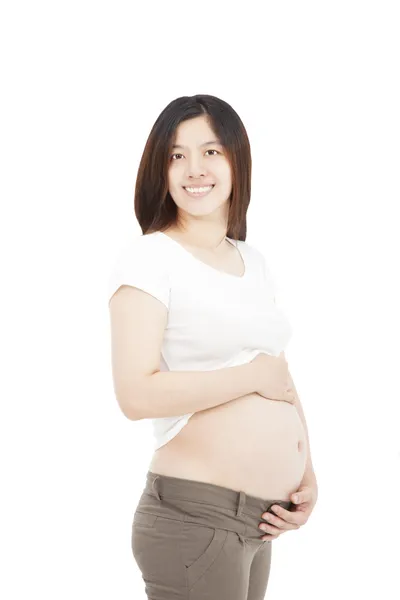 Bela ásia grávida mulher — Fotografia de Stock