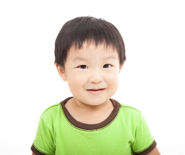 Sonriente asiático niño aislado en blanco —  Fotos de Stock