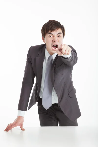 Angry businessman pointing you — Stock Photo, Image