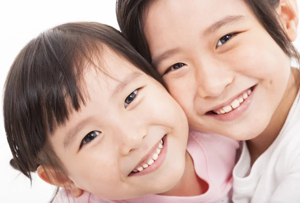 Fechar as meninas felizes — Fotografia de Stock