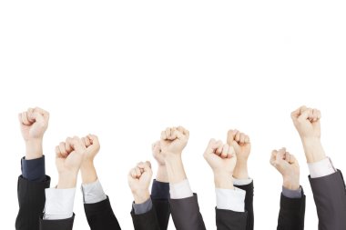 Elini yumruk hareketi ile iş grubunun