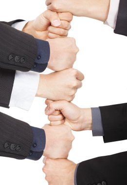 ekip çalışması kavramı ile işadamı eller