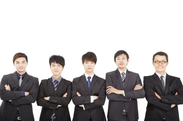 Five asian business man standing together — Stock Photo, Image