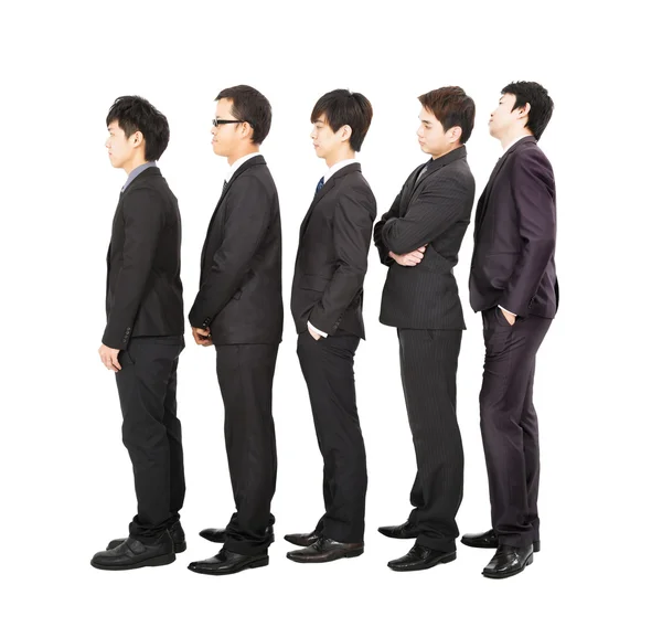 Business standing in a line and waiting — Stock Photo, Image
