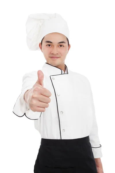 Young chief with thumb up gesture — Stock Photo, Image