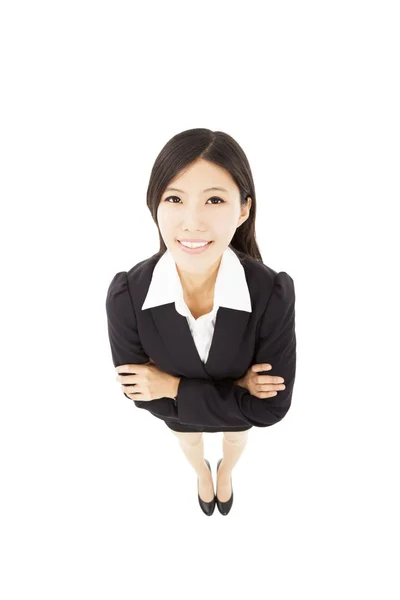 Молода щаслива азіатська бізнес-леді — стокове фото