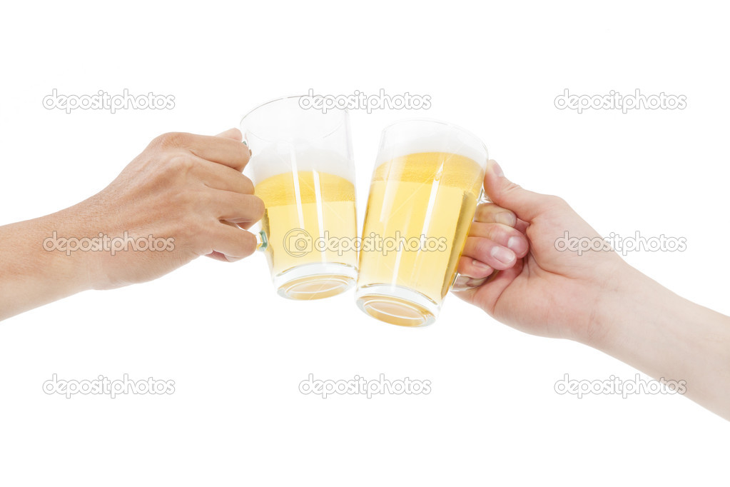 hands holding beers making a toast