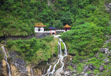 Changchun Tapınağı. taroko Milli Parkı. Tayvan