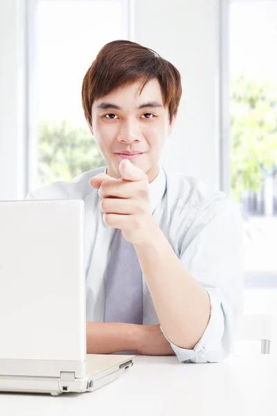 Young business man pointing you — Stock Photo, Image