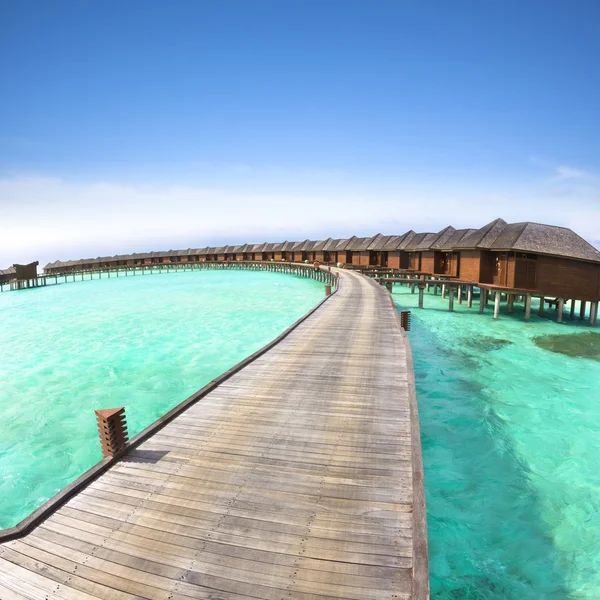 Agua Villa sobre pilotes .maldives — Foto de Stock