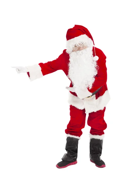 Feliz Navidad Santa Claus con gesto de bienvenida — Foto de Stock