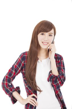 Evet mutlu bir genç kadın