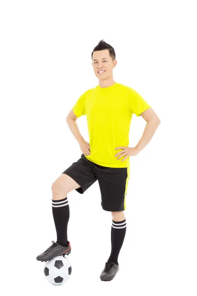 Portrait of professional soccer player — Stock Photo, Image