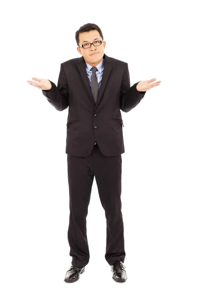 Proud businessman make a disinterest gesture — Stock Photo, Image