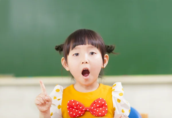 Little girl think out a good ideas — Stock Photo, Image