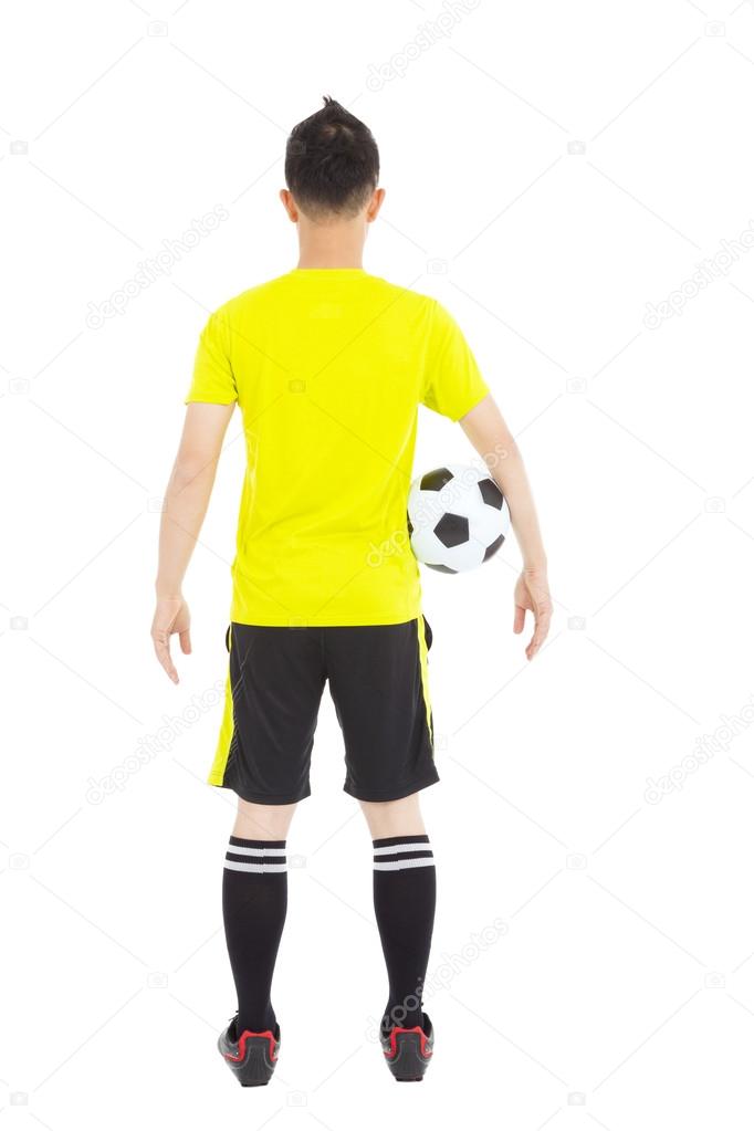soccer player holding a soccer