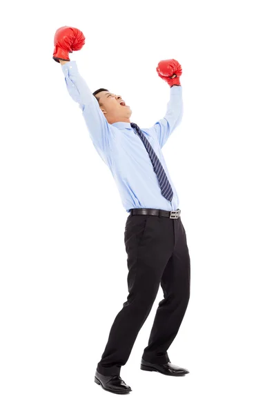 Empresario gritando a gritar después de ganar —  Fotos de Stock