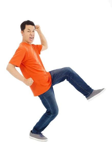 Young man make a funny pose — Stock Photo, Image