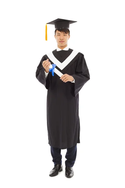 Portrait of happy graduating student — Stock Photo, Image