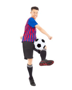 genç oyuncu tekme top