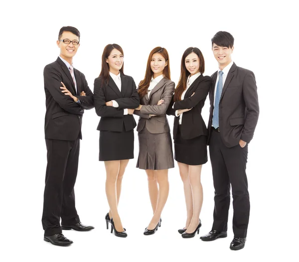 Successo asiatico giovane business team standing together — Foto Stock