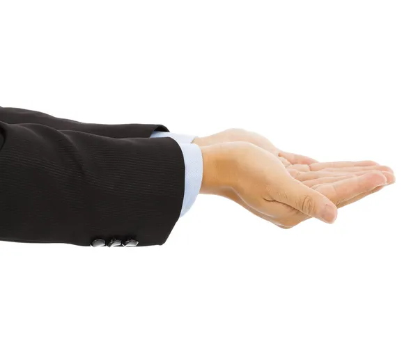 Empty businessman hands isolated on white background — Stock Photo, Image