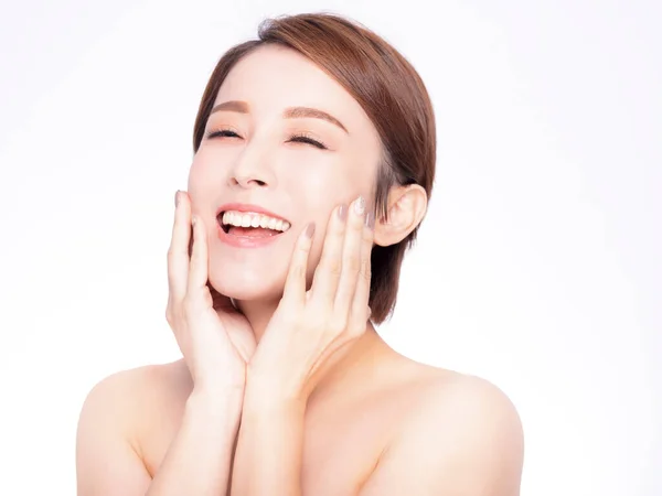 Happy Beauty Asian Women Portrait Face Skin Care Healthy — Stock fotografie