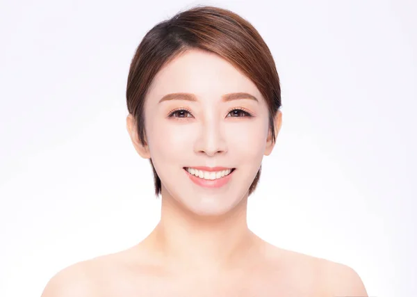 Closeup Asian Beauty Face Skin Care Healthy — Φωτογραφία Αρχείου