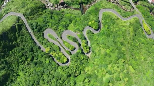 台湾曲线山路的空中景观 — 图库视频影像