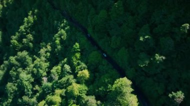 Dağ yolunun havadan görünüşü ve Güney Çapraz Adası Otoyolu, Tayvan