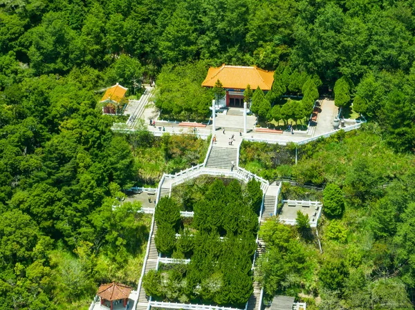 Vue Aérienne Sanctuaire Changeant Sur Autoroute Cross Island Sud Taiwan — Photo