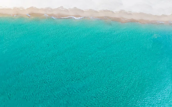 Aerial View White Clean Beach — Stock Photo, Image