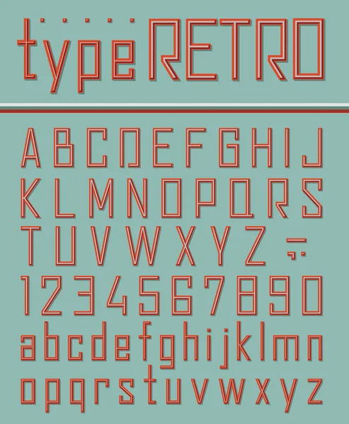 Retro stijl lettertype — Stockvector