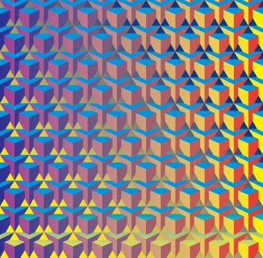 çok renkli geometrik desen