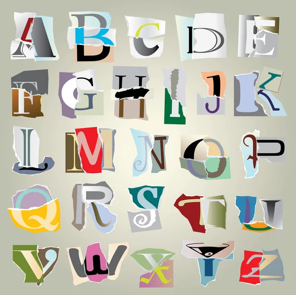 Ensemble de vecteurs alphabet — Image vectorielle