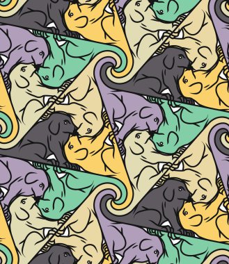 Dikişsiz köpek desenleri
