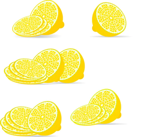 切片柠檬 — 图库矢量图片