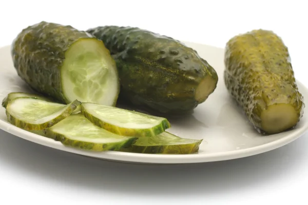 Pickles op een plaat — Stockfoto