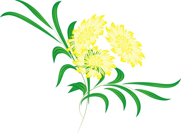 Fiore giallo — Vettoriale Stock