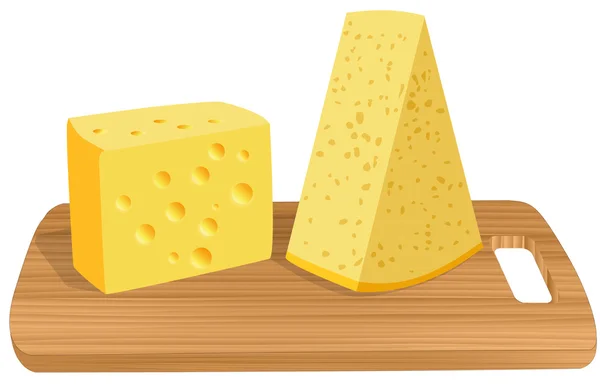 Dva plátky sýra — Stockový vektor