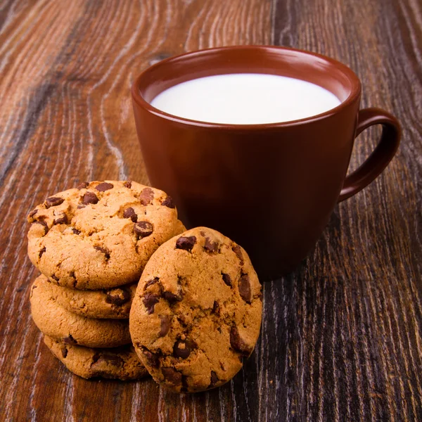 Cookies och mjölk — Stockfoto