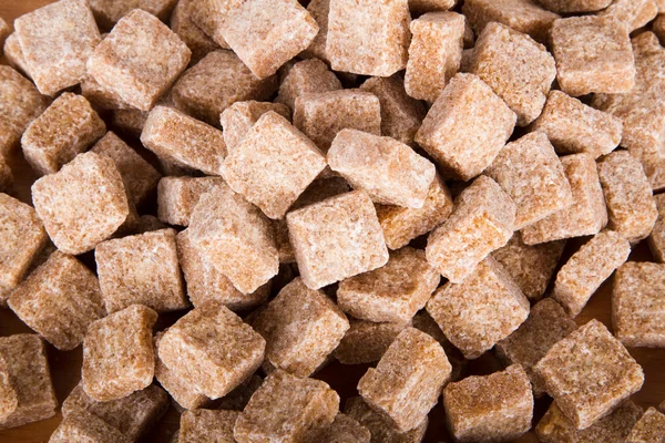 Brown cane sugar cubes — Stock Photo, Image
