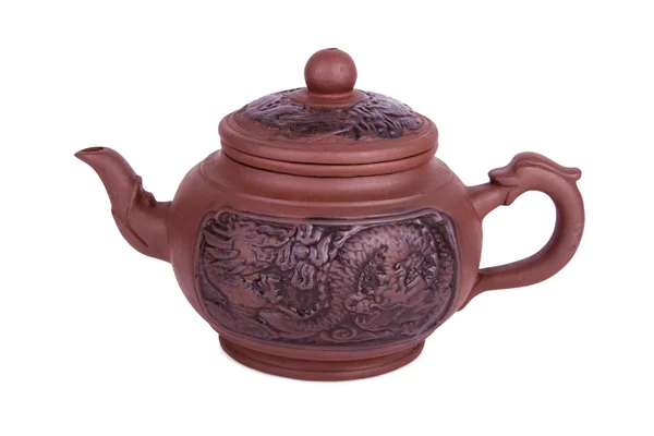 陶制茶壶 免版税图库图片